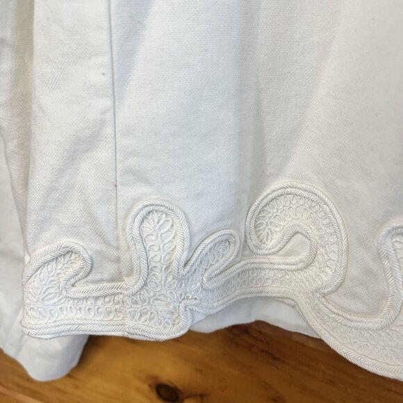 Chico's Collarless Longsleeve Soutache-Trim Jacket White Sz 10 MSRP $179.50 - Picture 6 of 6